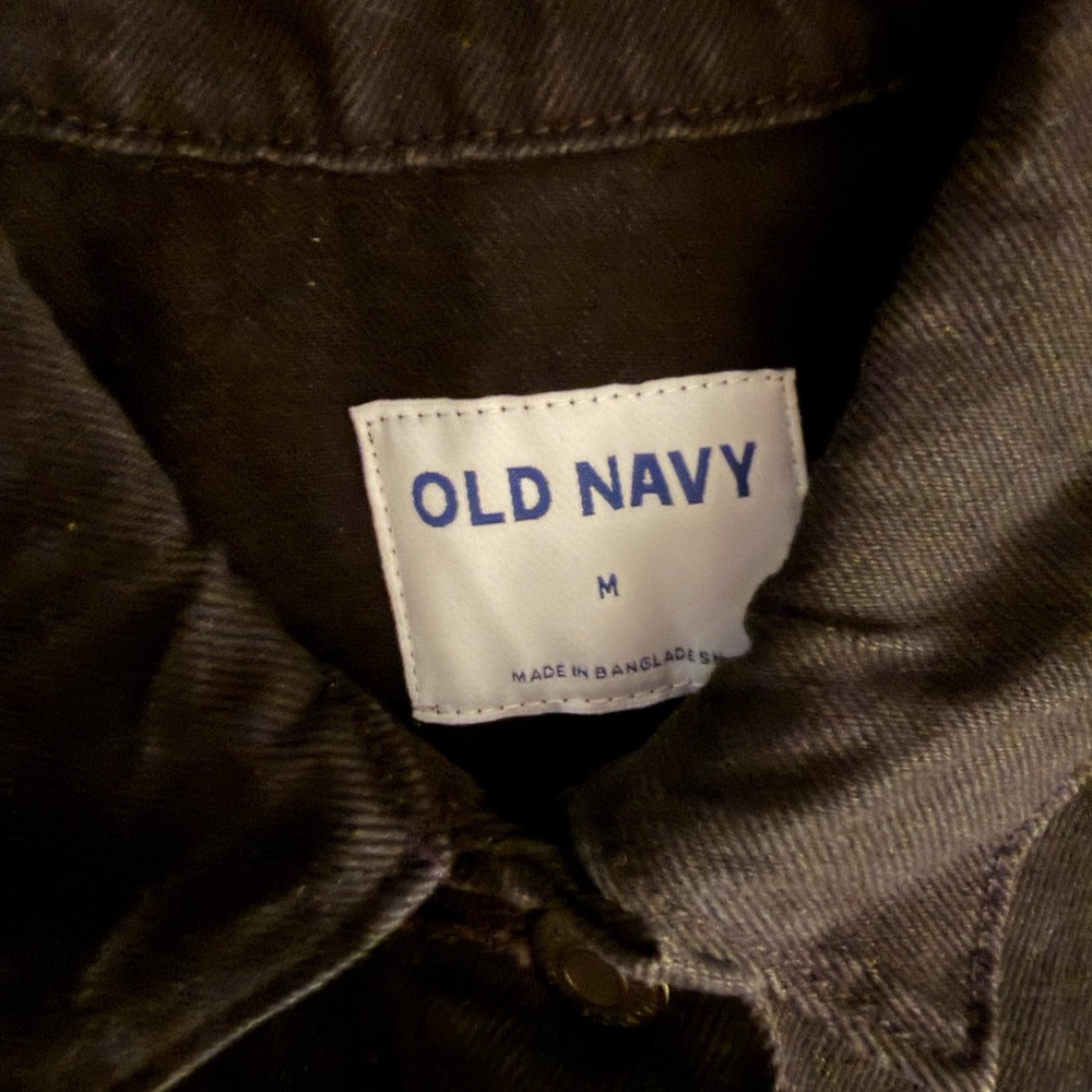 Old Navy Black Men’s Denim Shirt Jacket - Picture 2 of 4